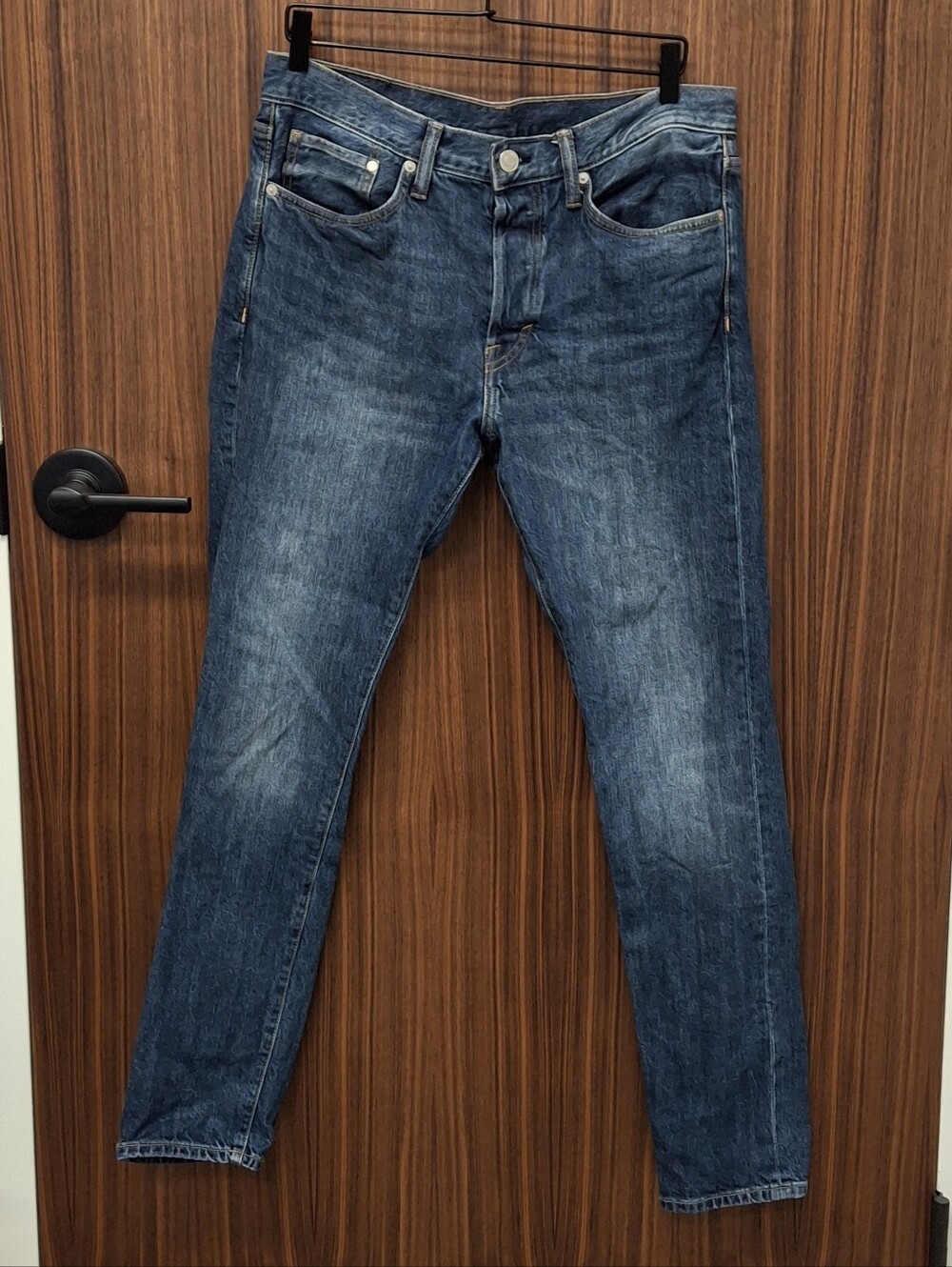 H&M Slim Straight Buttonfly Denim Jeans SZ 32